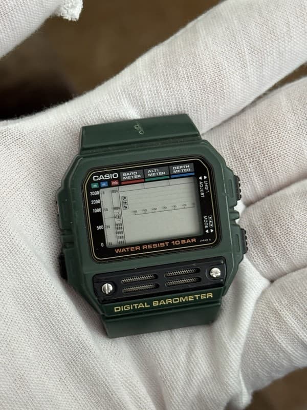 Rare Vintage Casio BM-100WJ Digital Barometer Men’s Watch Mod. 560 - For Repair