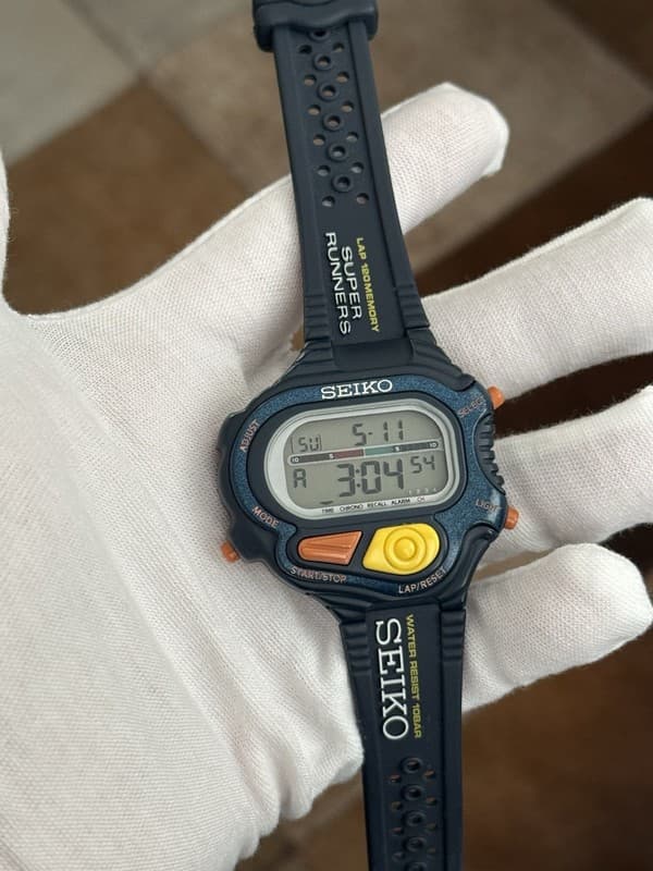 Vintage Seiko Super Runners S640-4000 Men’s Digital Sports Watch JDM 90s - Mint