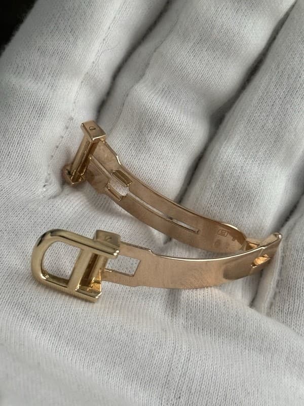 Vintage Authentic Cartier 18k Gold Deployant Clasp Watch Buckle 10mm