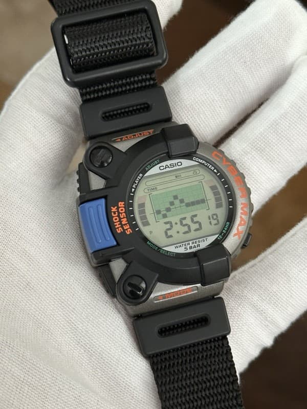 Vintage Casio Cyber Max JG-300 Men’s Digital Game Watch Module 1456 JDM