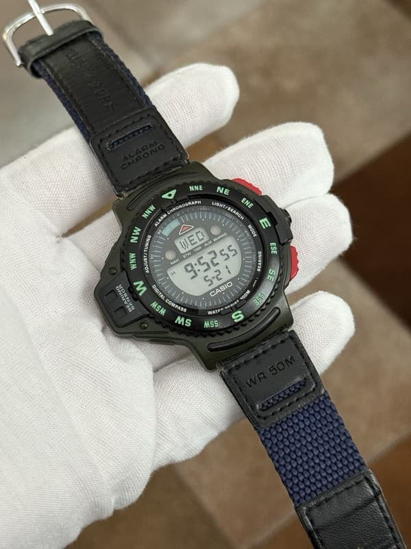 Vintage Casio Pro Trek CPW-200 JDM Men’s Digital Compass Watch Module 1030 1990s