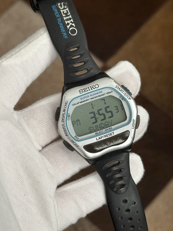 Vintage Seiko Super Runners S650-4000 Digital Sports Watch JDM 1990’s - Working