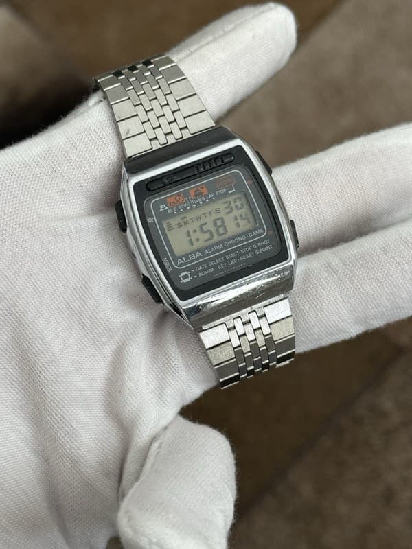 Rare Vintage Seiko Alba Men’s Digital Game Alarm Watch Y761-5010 JDM 1980s