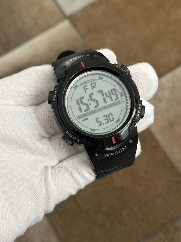 Vintage Synoke Large Men’s JDM Digital Sports Watch – Fully Working