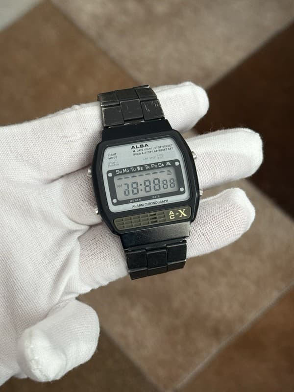 Rare Vintage Seiko Alba Y446-4020 Men’s Digital Alarm Chronograph Watch - Repair