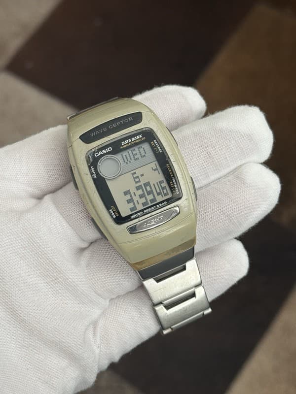 Vintage Casio Data Bank Wave Ceptor FKT-301 Atomic Radio Watch JDM Mod. 2507
