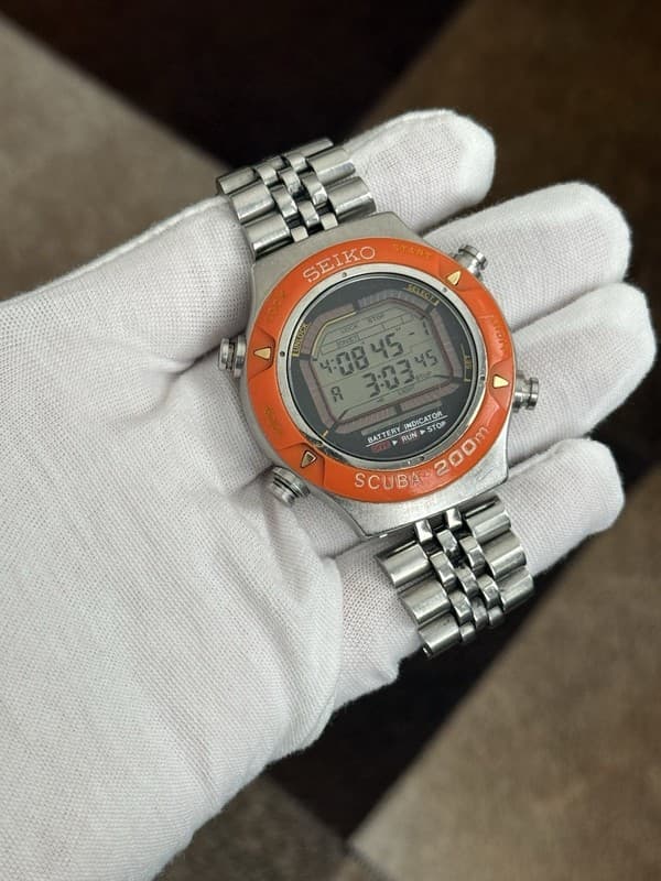 Rare Vintage Seiko S800-0010 Digital Scuba Diver Men’s Watch JDM 1980s - Read