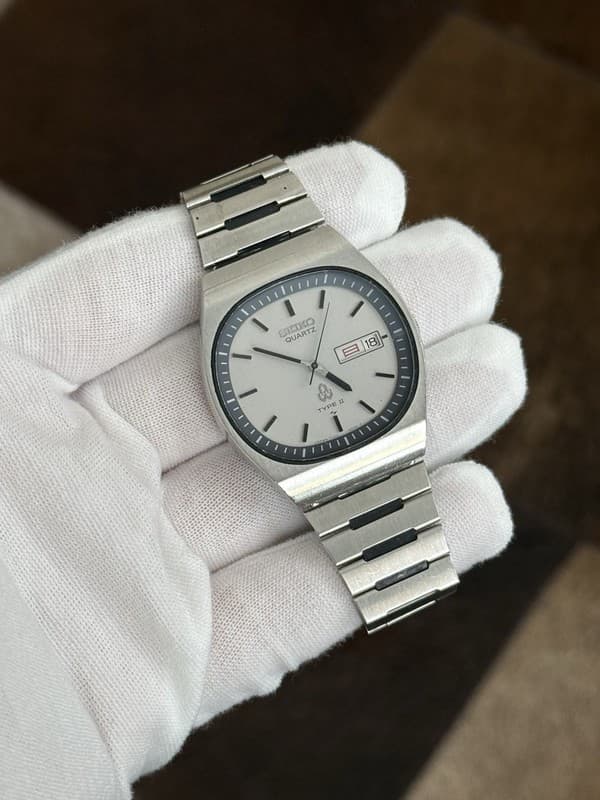 Rare Vintage Seiko Quartz Type II 7123-503A Day Date Men’s Watch JDM 1980s