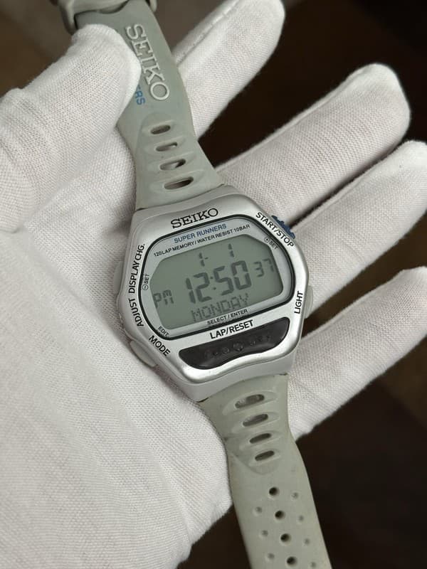 Vintage Seiko Super Runners S650-4000 JDM Digital Sports Jogging Watch - Working