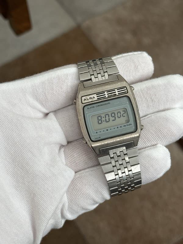 Rare Vintage Seiko Alba Y486-4000 Digital Alarm Chronograph Men’s Watch JDM 80s