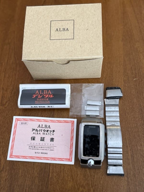 Rare Vintage Seiko Alba Spoon Web W440-4000 Men’s Digital Watch JDM 90s - Repair