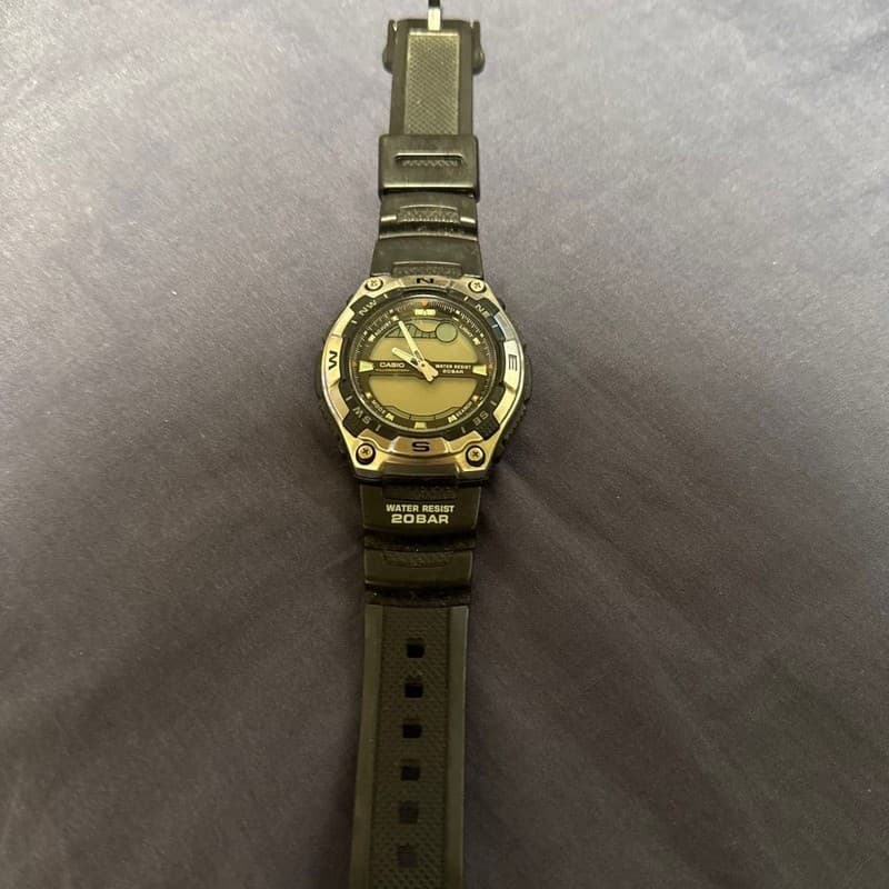 Vintage Casio AQW-100 Tide Graph Moon Phase Men’s Digital Watch JDM 90s - Repair