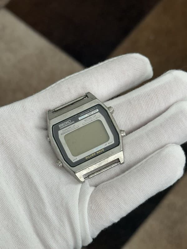 Vintage Seiko Silver Wave A229-5020 Digital Chronograph Watch JDM 1980s - Repair