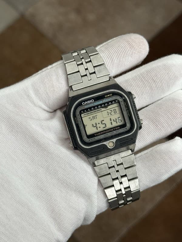 Rare Vintage Casio TS-3000 Men’s Digital Thermometer Watch Module 225 JDM 1990s