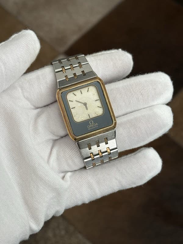 Rare Vintage Omega Equinoxe Reverso Two-Tone Ana-Digi Men’s Watch 1980s - Repair