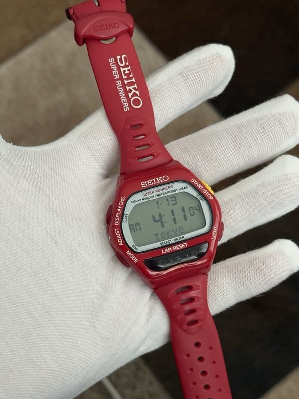 Vintage Seiko Super Runners S650-4000 Digital Sports Jogging Fitness Watch JDM