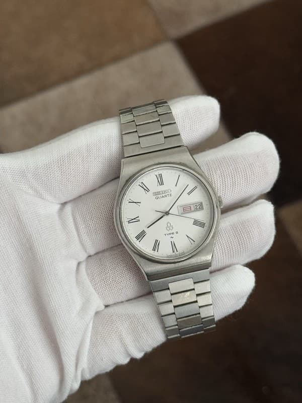 Rare Vintage Seiko Type II Quartz 7123-8090 Men’s Day Date JDM 70s Watch -Repair