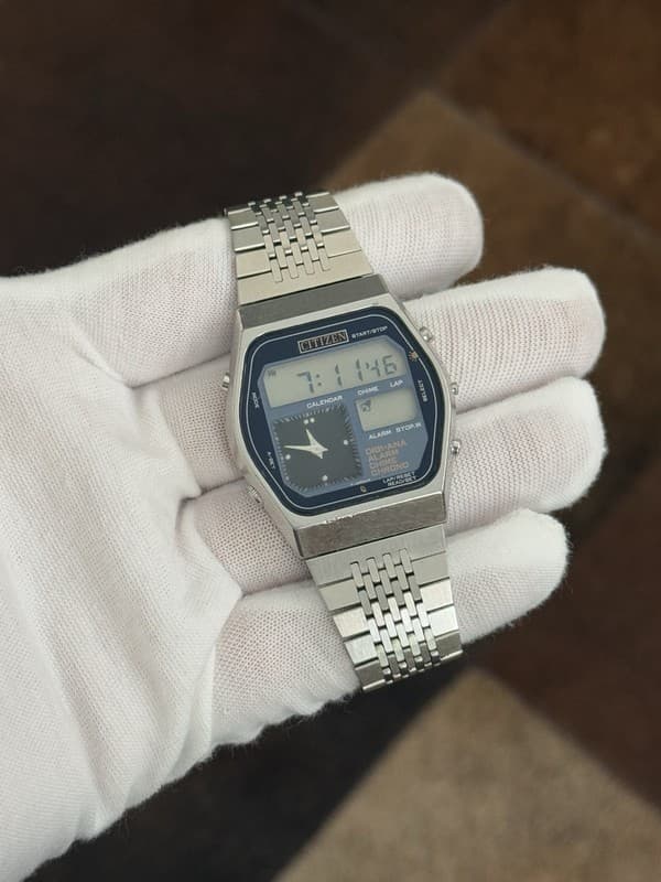 Rare Vintage Citizen GN-4W-U Ana-Digi Men’s Alarm Chronograph Watch JDM 1980s