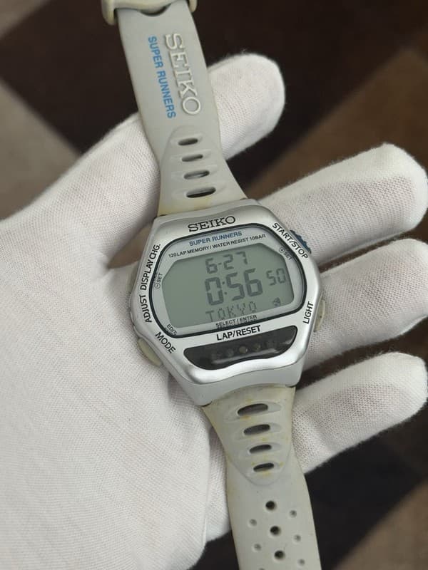 Rare Vintage Seiko Super Runners S650-4000 Digital Sports Jogging Watch JDM 90s