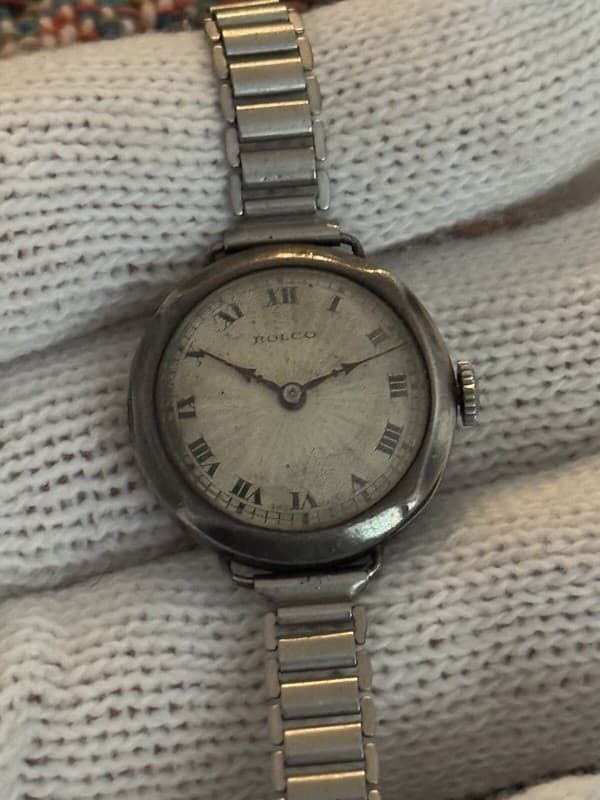 Vintage Rolex Rolco Sterling Silver Art Deco Cocktail Watch