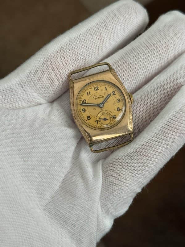Vintage Rolex Watch Co. Tudor Men’s Engraved Art Deco Watch - For Repair