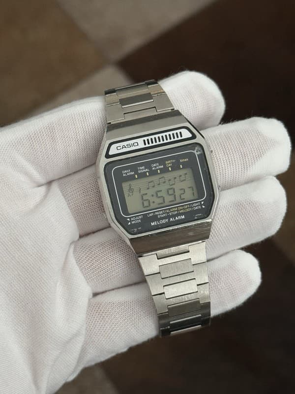 Rare Vintage Casio Melody Digital Alarm Watch H111 Module 82 1980s JDM