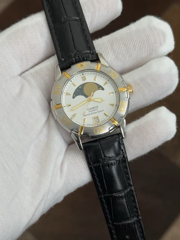 Rare Vintage Casio MD-716 Moon Phase Men’s Diver Watch JDM 1980s