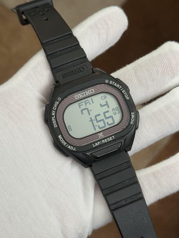Vintage Seiko Prospex Super Runners S690-00A0 Men’s Solar Digital Fitness Watch
