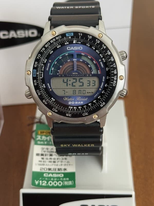 Rare Vintage Casio Sky Walker SKY-1100 Men’s Digital Sports Watch Module 913 JDM