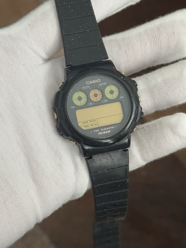 Rare Vintage Casio TGW-10 Tri Graph Men’s Digital Sports Watch JDM 90s - Repair