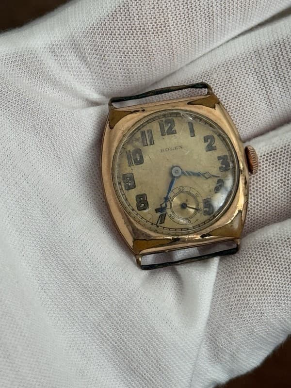 Rare Vintage Rolex Men’s Cushion Case 28mm Gold Filled 15J Watch - For Repair