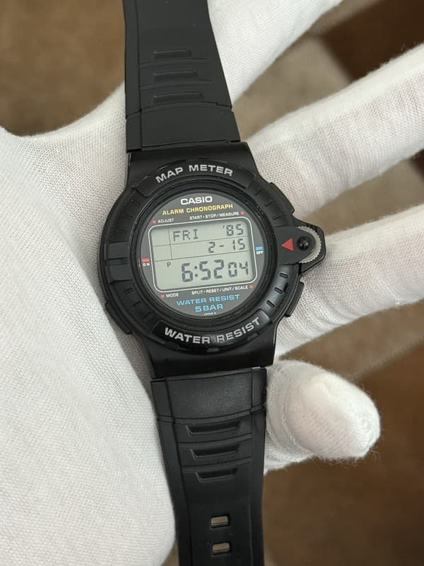 Rare Vintage Casio MAP-100 Map Meter Men’s Digital Watch JDM 1990s – Near Mint