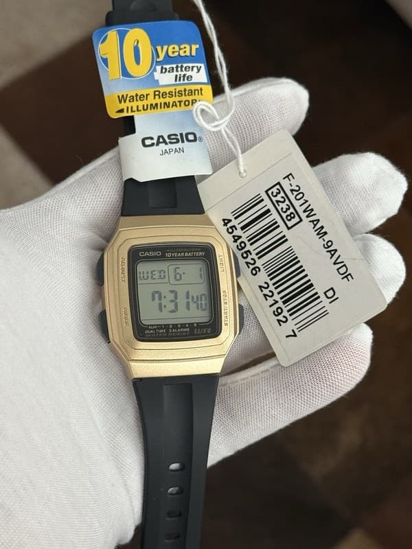 Vintage Casio F-201WA Illuminator Men’s Digital Sports Watch JDM 1990s