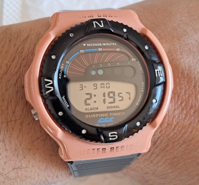 Rare Vintage Casio SUF-100 Surfing Timer Digital Sport Watch JDM 90s - Near Mint