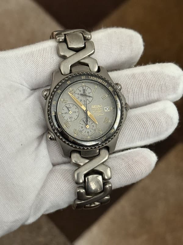 Rare Vintage Seiko Titanium Chronograph 7T52-6A60 Men’s Sports Watch JDM -Repair