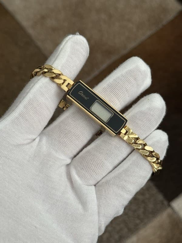 Rare Vintage Orient Men’s Cuban Link Digital Bracelet Watch MA732405-10 JDM 70s