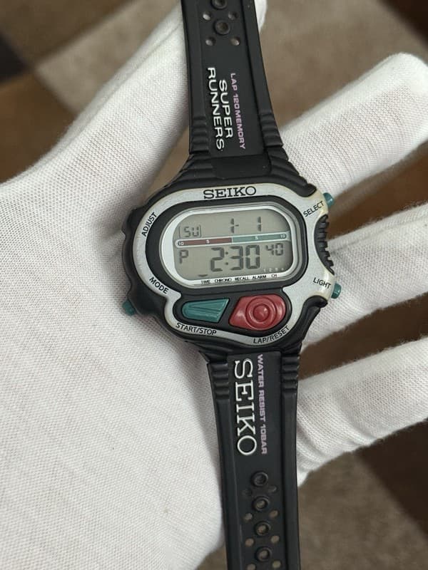 Rare Vintage Seiko Super Runners S640-4000 Men’s Digital Sports Watch JDM - Read