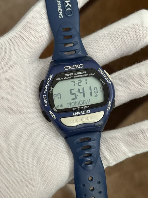 Rare Vintage Seiko Super Runners S650-4000 Digital Sports Fitness Watch JDM 90s