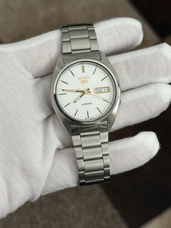 Rare Vintage Seiko 5 Automatic Men’s Day Date Dress Watch 7S26-3120 JDM 1990s