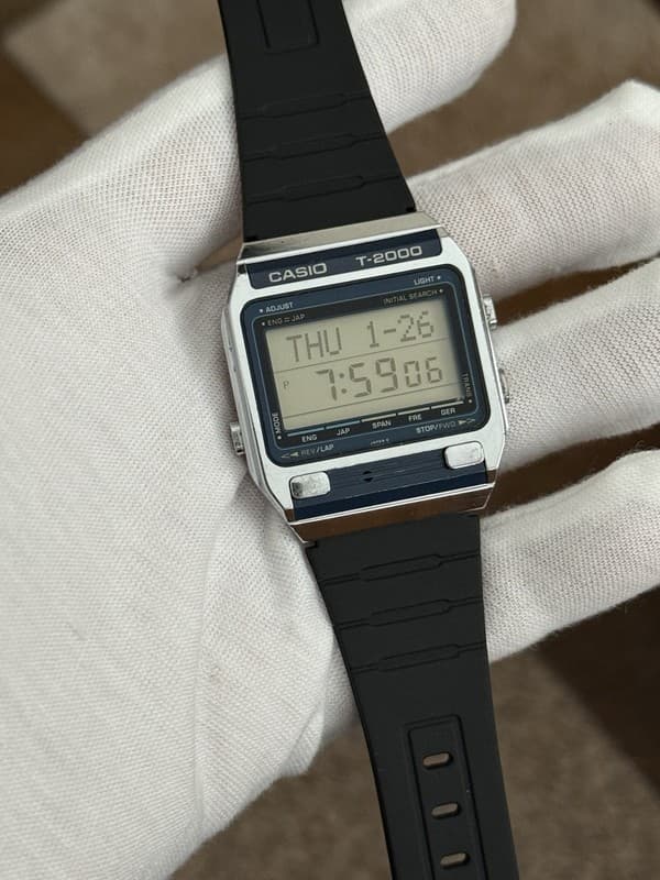 Rare Vintage Casio T-2000 Men’s Digital Dictionary Watch Mod. 219 JDM 80s - Read
