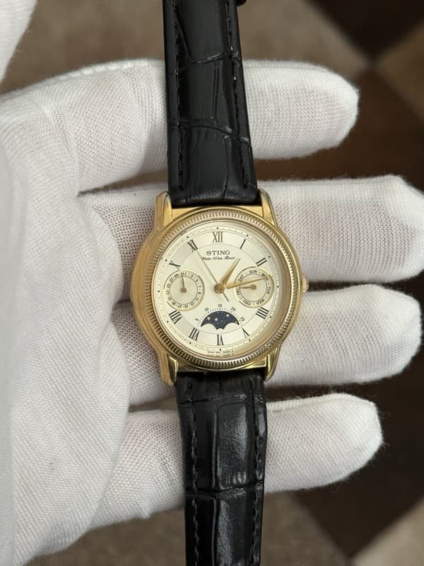 Rare Vintage Casio Sting STN-303 Moon Phase Men’s Dress Watch Module 715 JDM 90s