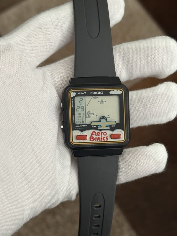 Rare Vintage Casio Digital Game Watch GA-7 Aero Batics Module 688 1980s JDM
