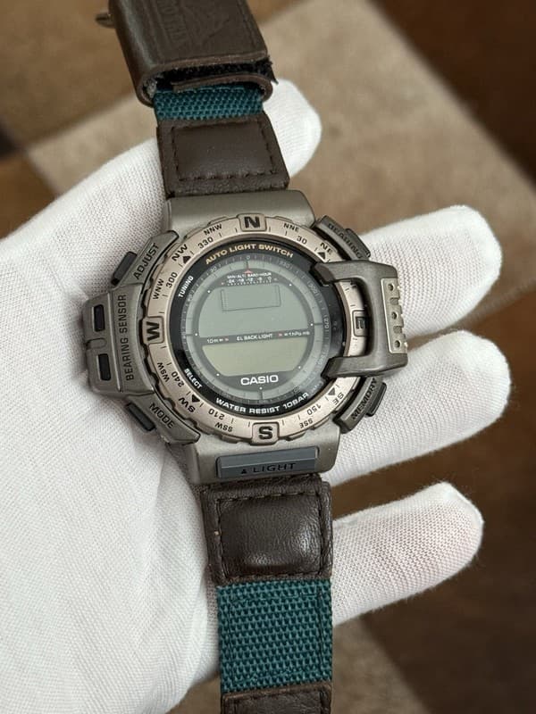 Rare Vintage Casio Pro Trek PRT-420 Titanium Triple Sensor Sports Watch - Repair