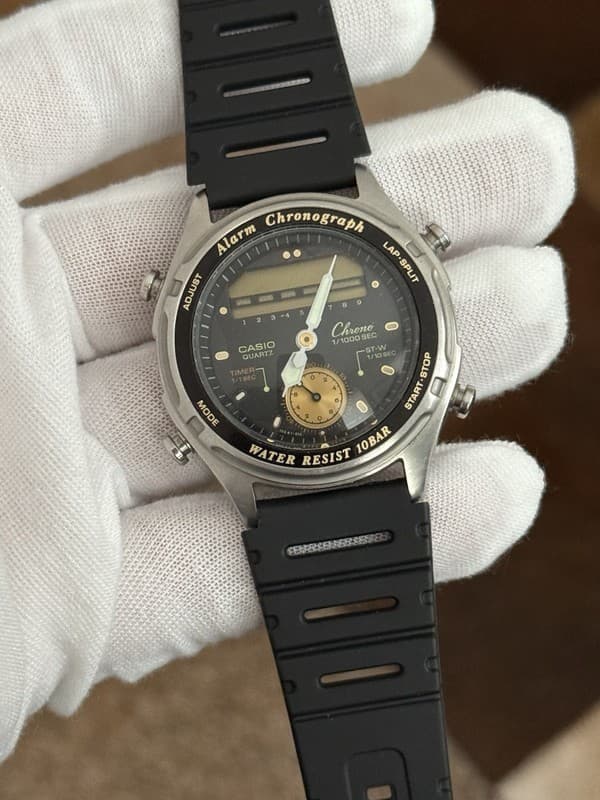 Rare Vintage Casio AW-600 Men’s Ana-Digi Alarm Chronograph Watch JDM - Repair