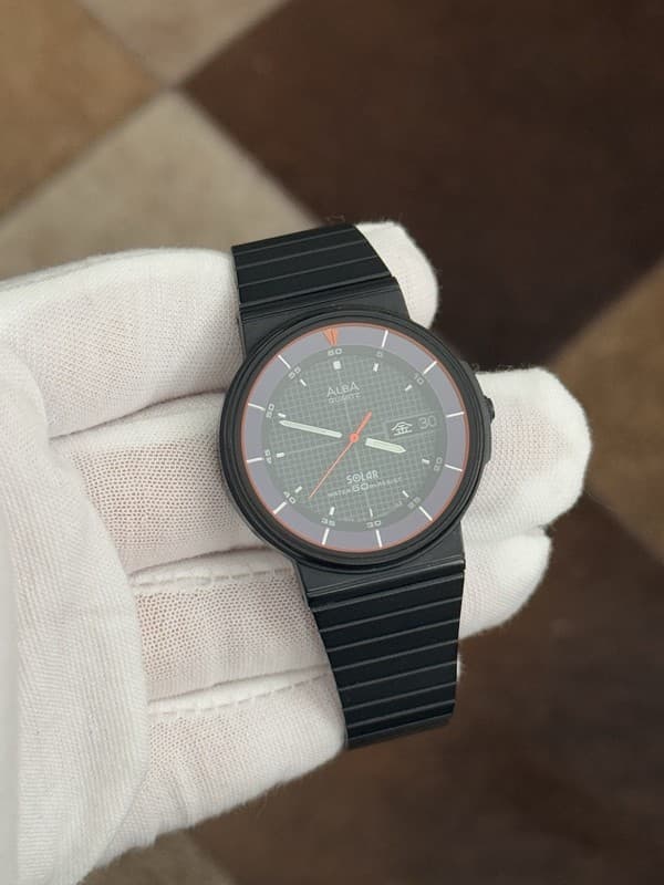 Rare Vintage Seiko Alba V103-6070 Men’s Solar Quartz Day/Date Watch JDM - Repair