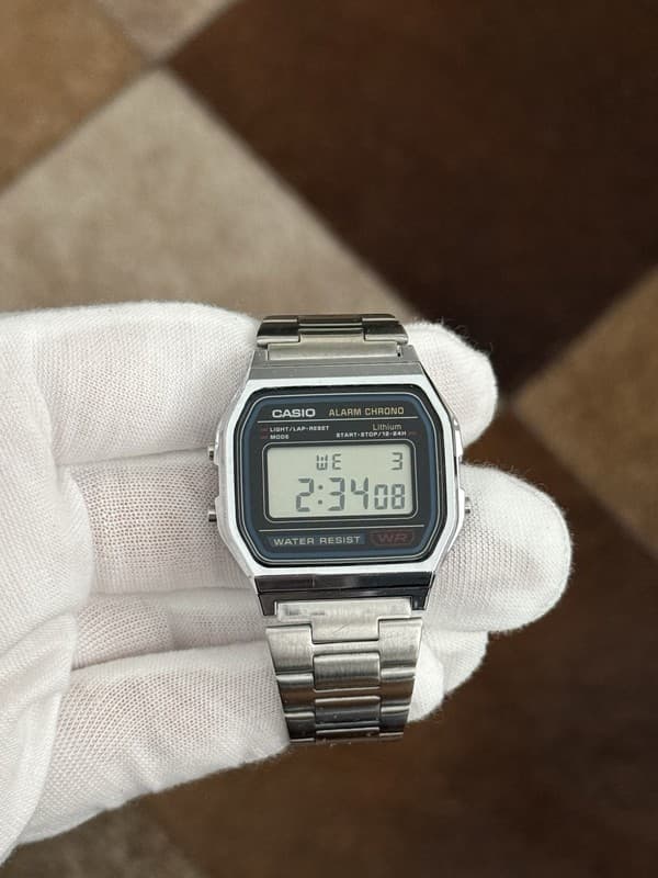 Vintage Casio A158W Men’s Digital Alarm Chronograph Sports Watch JDM 1990s