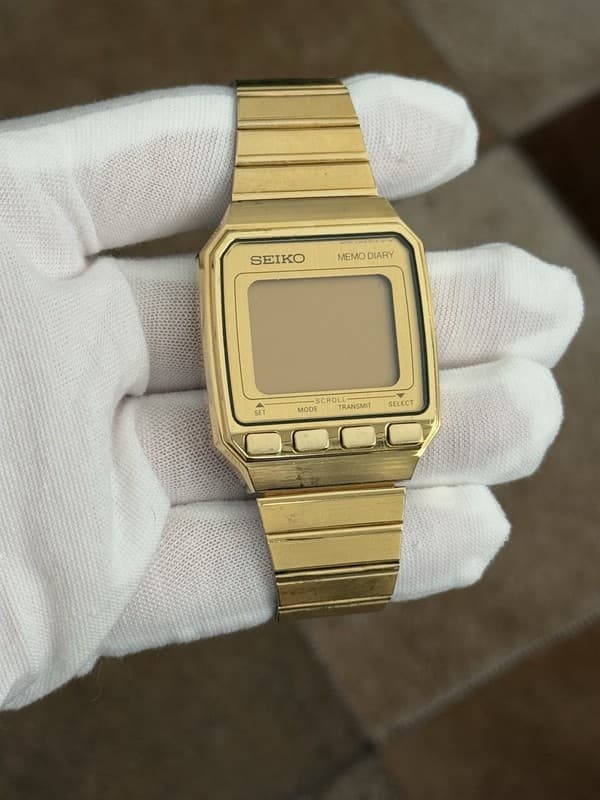 Rare Vintage Seiko UW02-0010 Memo Diary Men’s Digital Computer Watch JDM 1980s