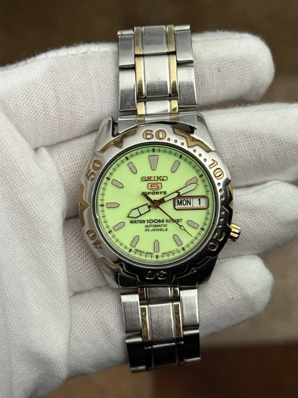 Rare Vintage Seiko 5 Sports 7S36-0230 Men’s Automatic Luminous Watch JDM 1990s