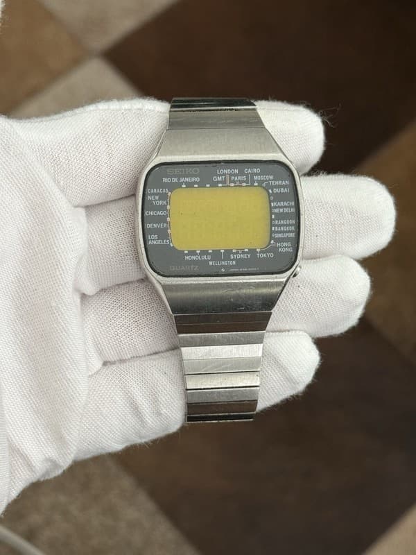 Rare Vintage Seiko Wellington World Time M158-5000 Men’s Digital Watch JDM 1970s