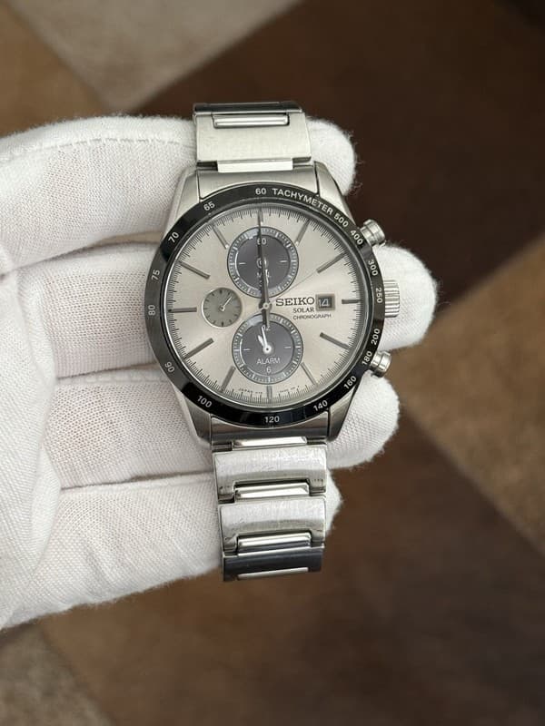 Rare Vintage Seiko Solar Chronograph V172-0AP0 Men’s Sports Watch JDM 1990s